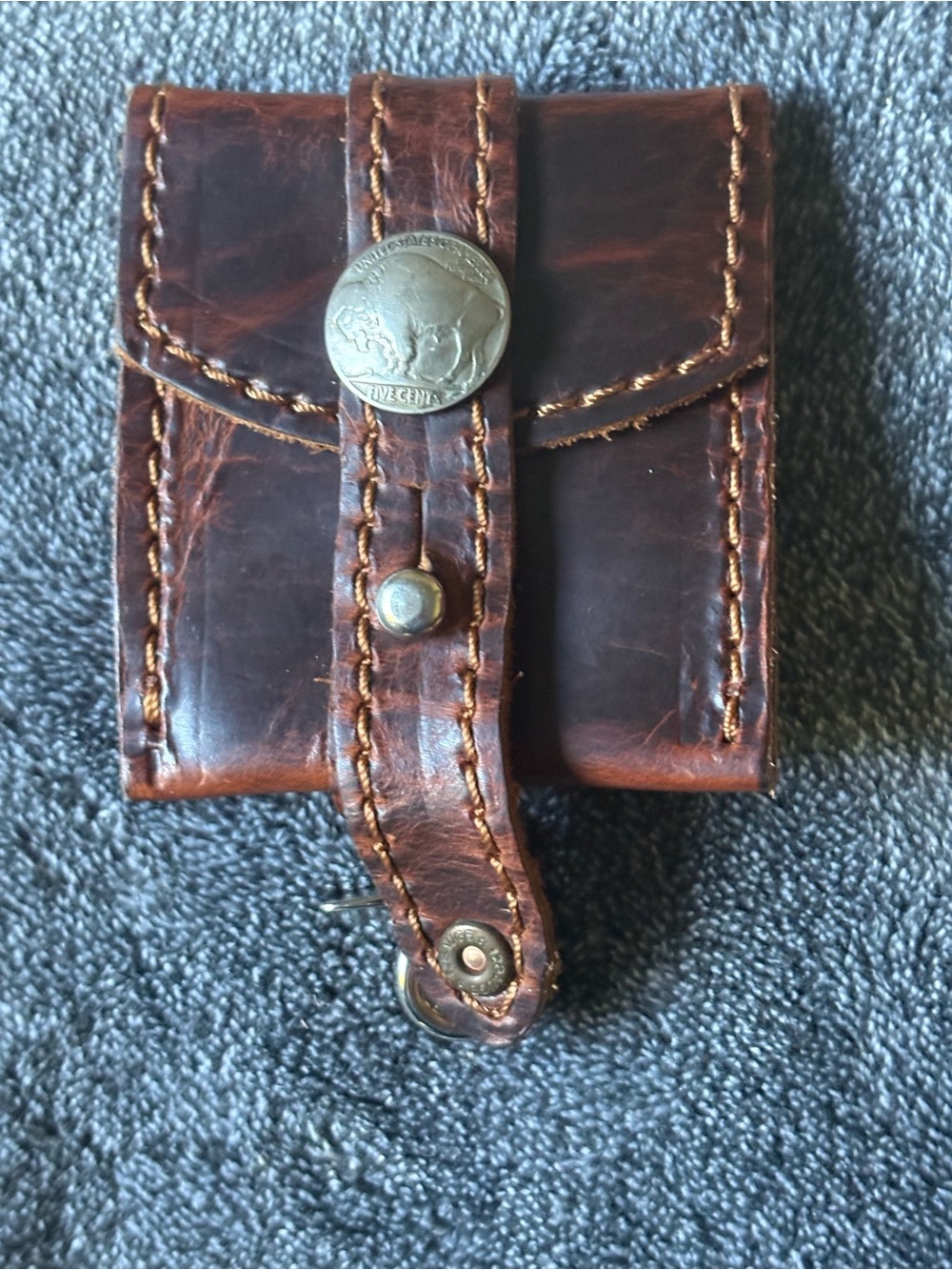 Dark Brown Leather coin holder